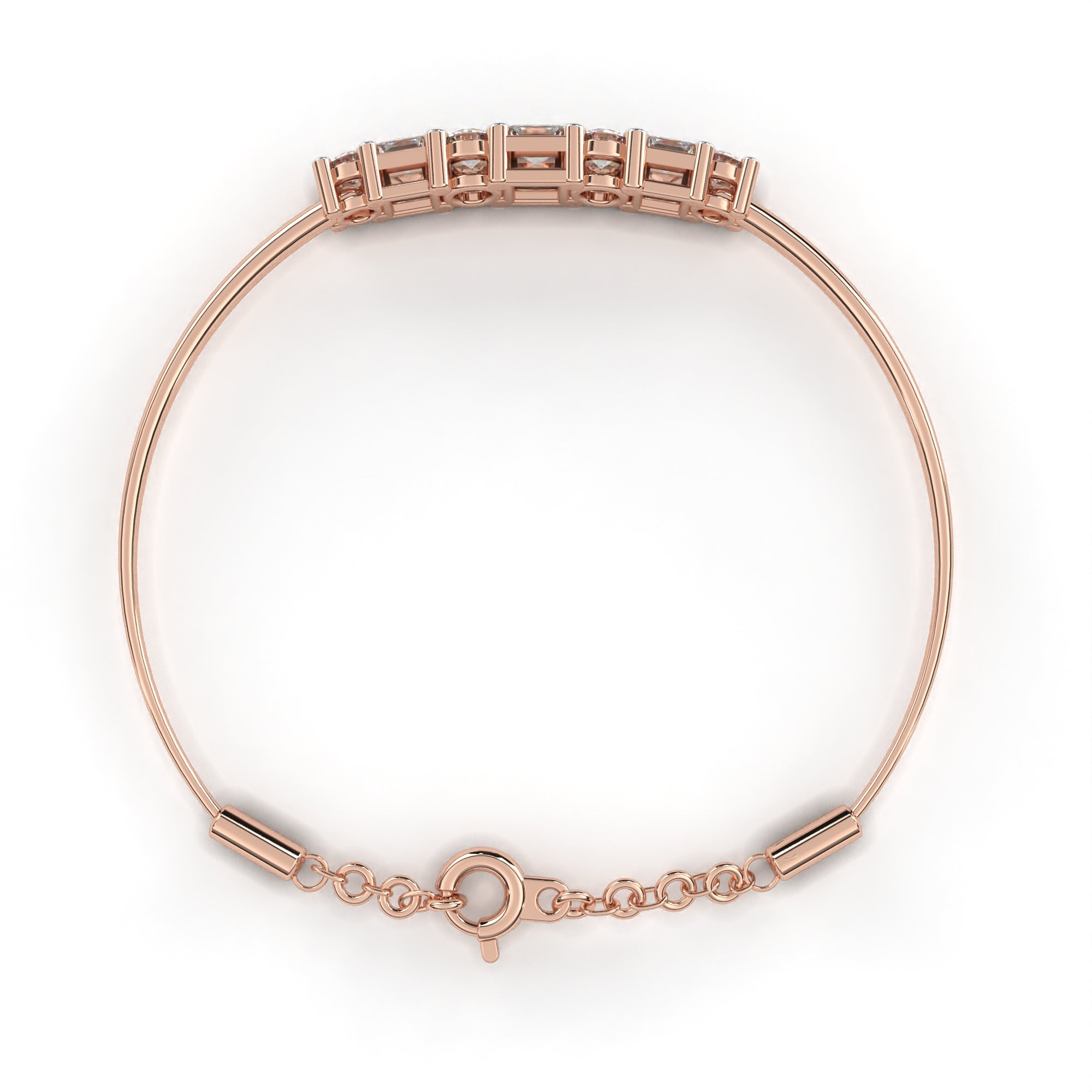 Solitairekart 0.36ct Round Cut Lab Grown Diamond Bracelet-HI Color. VS-SI Clarity